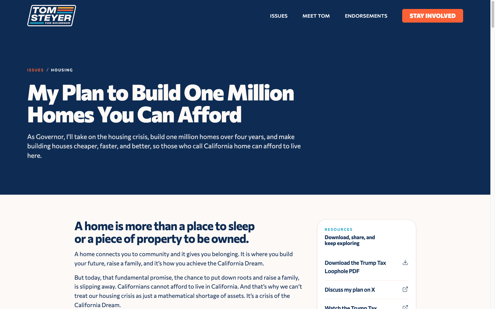 The housing issue page - designed, CMS-backed, and live in a day